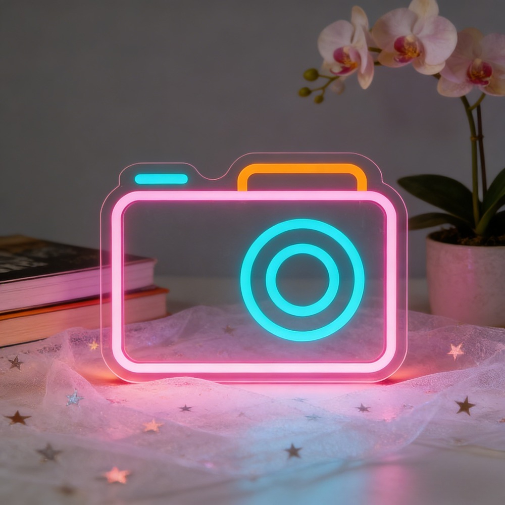Photography Studio Lighting Set Up - Letreiro de Neon LED para Câmera,