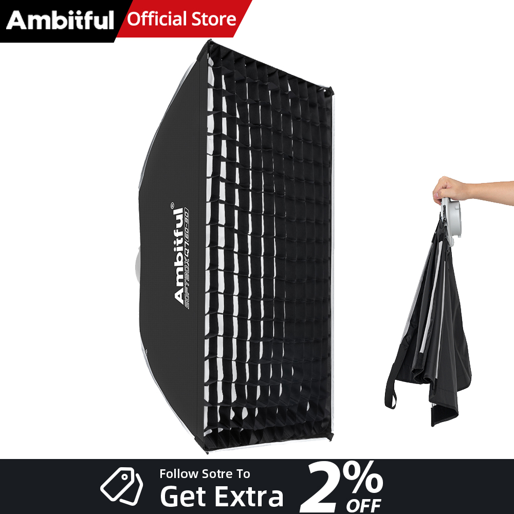 Photography Studio Lighting Set Up - AMBITFUL Q7-II 60*90cm Softbox Retangular com