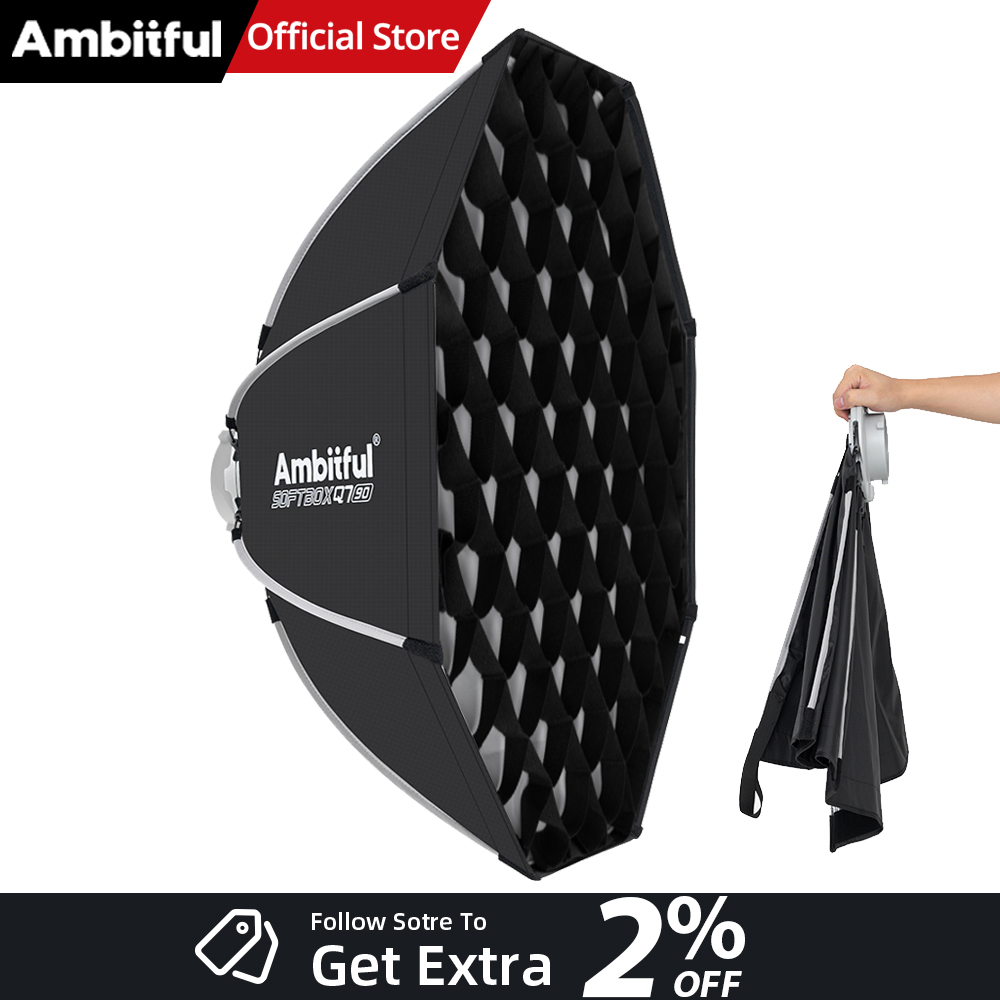 Photography Studio Lighting Set Up - AMBITFUL Q7II 55/65/90cm Softbox Octogonal com