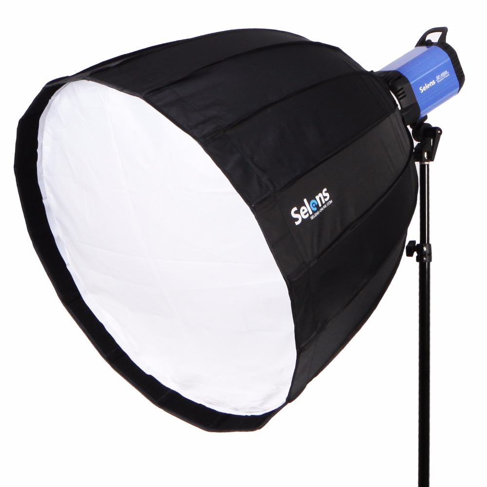 Photography Studio Lighting Set Up - Softbox Refletor Hexadecagonal Dobrável de 90cm