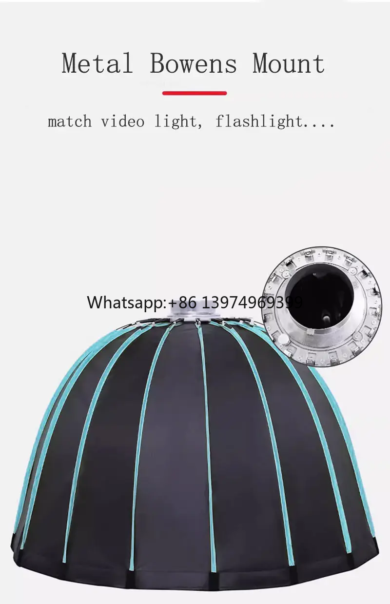 Photography Studio Lighting Set Up - Softbox Parabólico Profundo de 35 polegadas