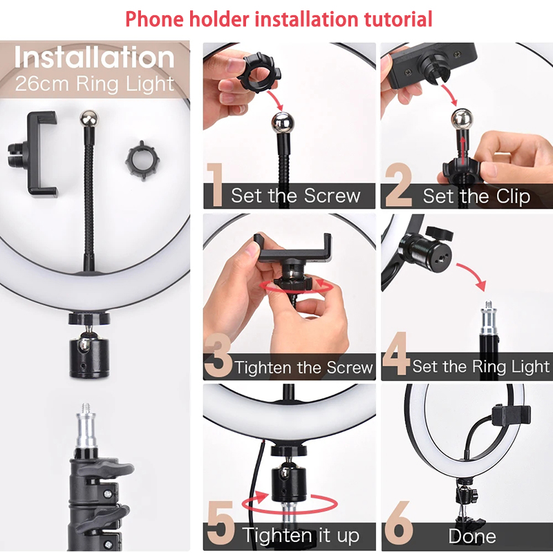 Luz de Anel LED para Selfie 16 - Photography Lighting Set Up avaliação e preço