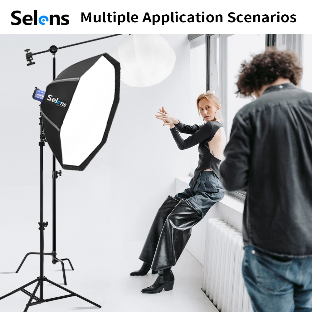 Softbox Selens 82/105cm com Mo - Photography Studio Lighting Set Up avaliação e preço