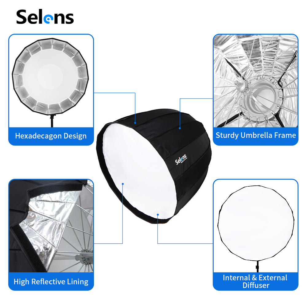 Softbox Refletor Hexadecagonal - Photography Studio Lighting Set Up avaliação e preço