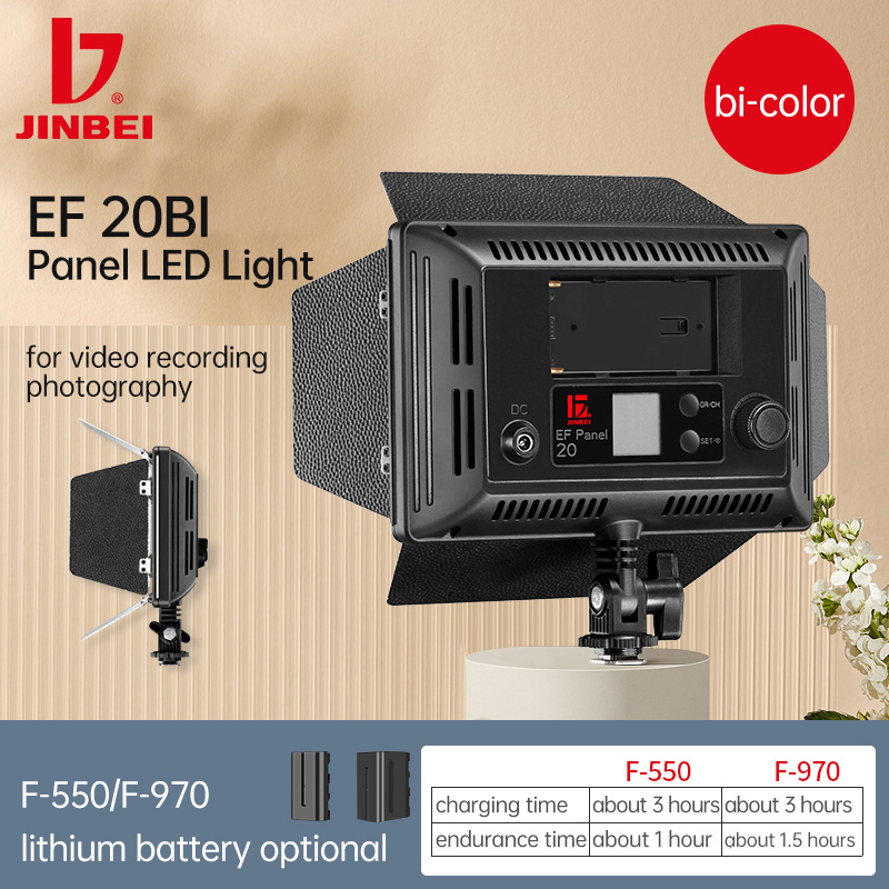 Luz de Vídeo LED JINBEI EF20BI - Photography Lighting Options avaliação e preço